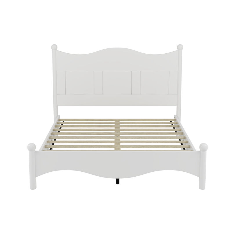 Merax Elegant Design Wood Platform Bed with Headboard