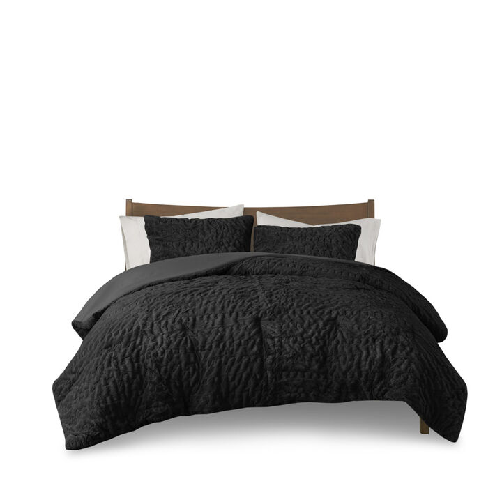 Gracie Mills Hanna Faux Fur Down Alternative Comforter Set