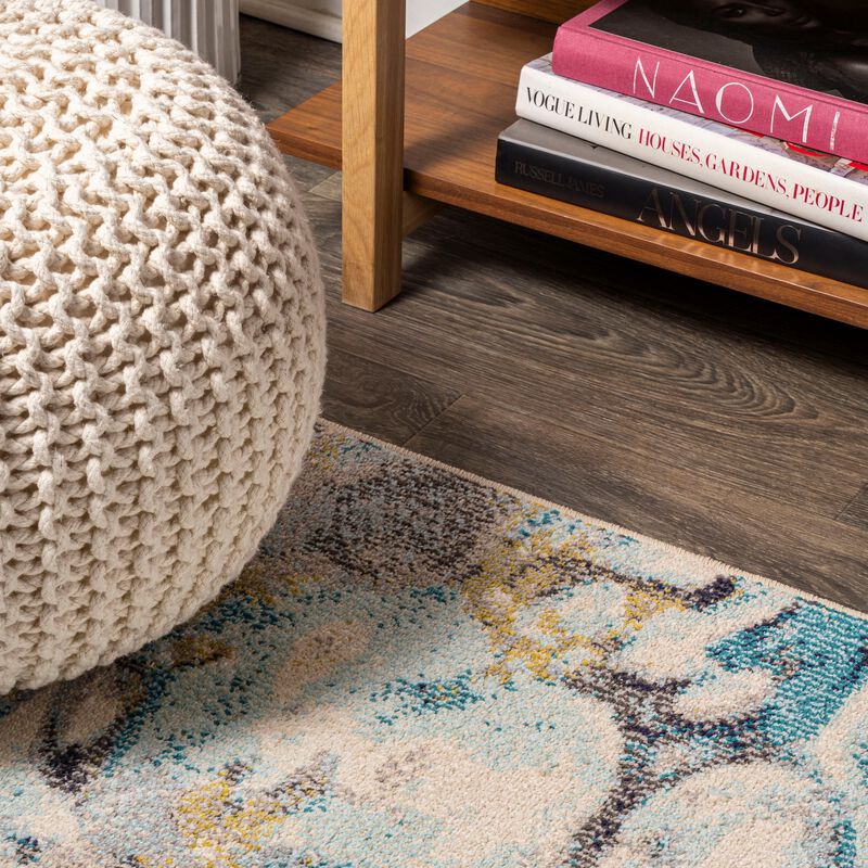 Pebble Marbled Abstract Area Rug