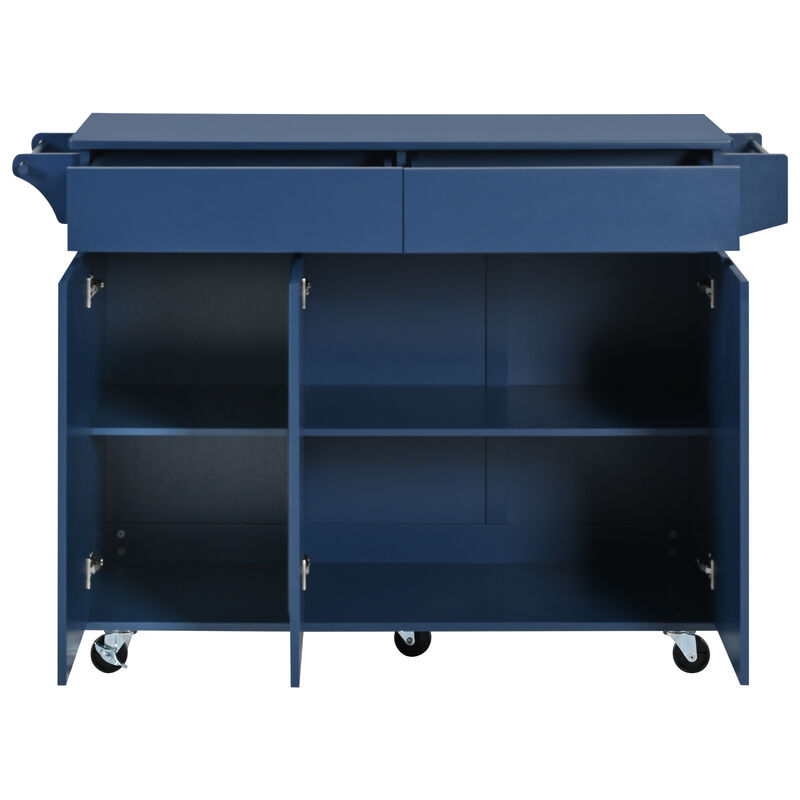 Merax Kitchen Island with Drop Leaf and Spice Rack