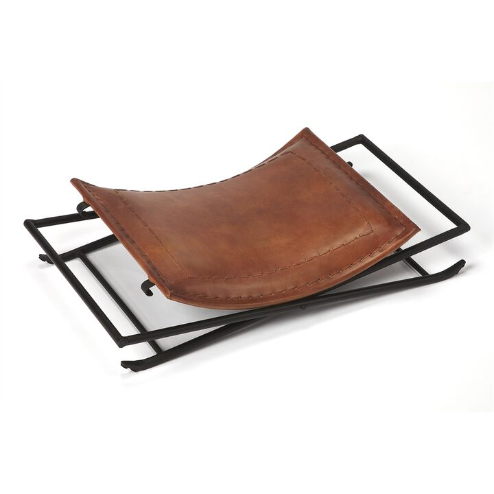 Brown Leather Stool, Belen Kox