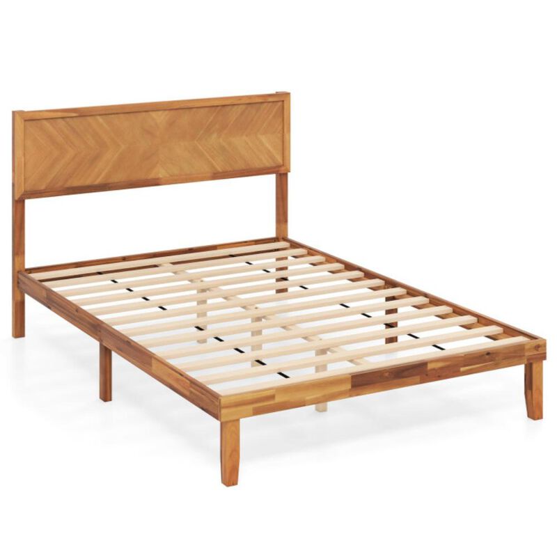 Bed Frame with Headboard and Storage Space for Practical and Stylish Bedroom Organization