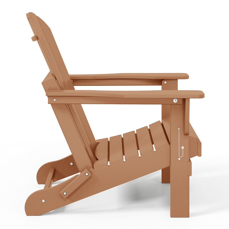 WestinTrends HDPE Outdoor Patio Folding Poly Adirondack Chair