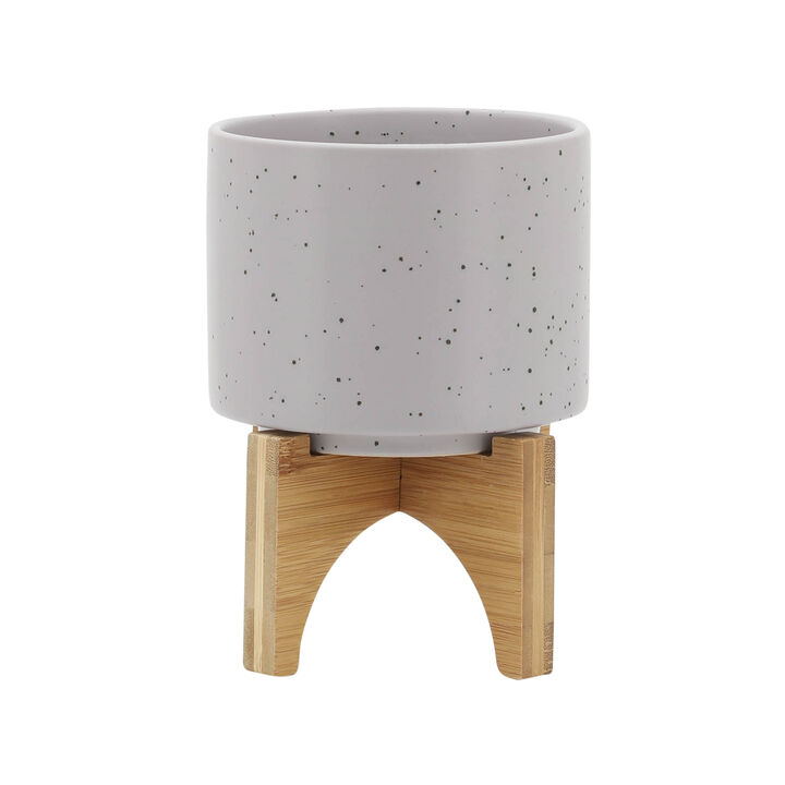 5" Planter with Wood Stand