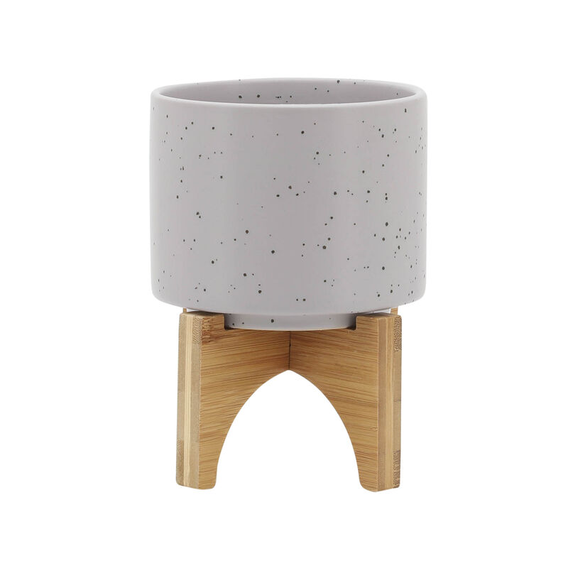 5" Planter with Wood Stand