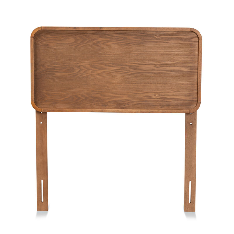 Baxton Studio Mailene Mid Century Modern Walnut Brown Finished Wood Twin Size Headboard
