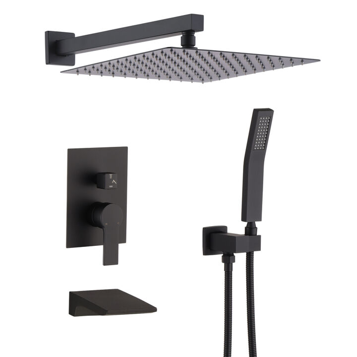 10 Inch Wall Mounted Rainfall Shower Head System Shower Faucet