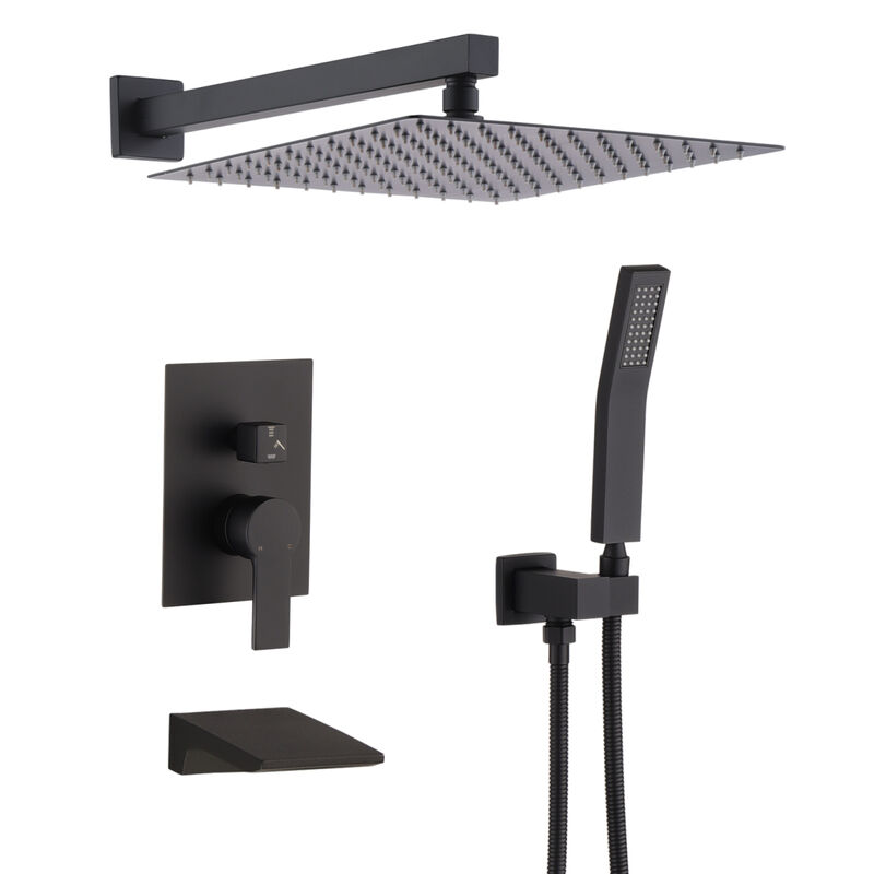 10 Inch Wall Mounted Rainfall Shower Head System Shower Faucet