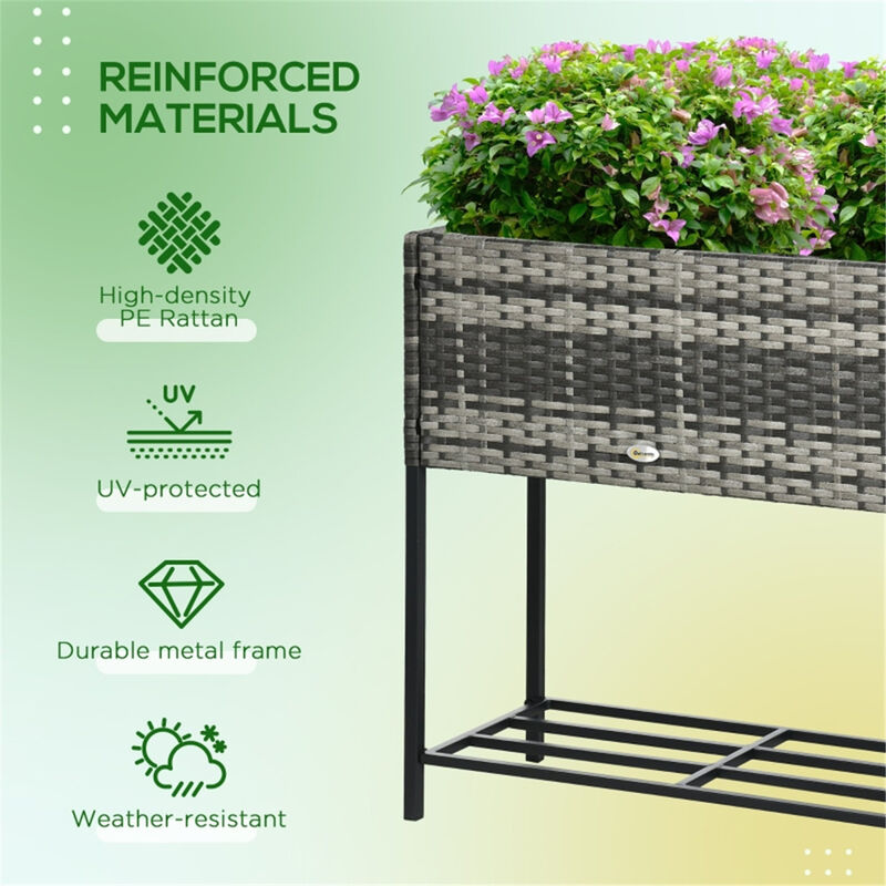 Raised Garden Bed for Vegetables Herbs and Flowers Outdoor Planter