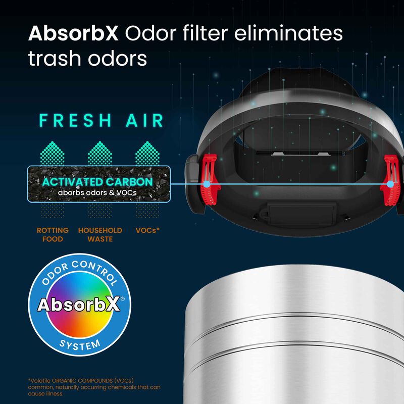 iTouchless 23 Gallon Large Sensor Trash Can with Wheels