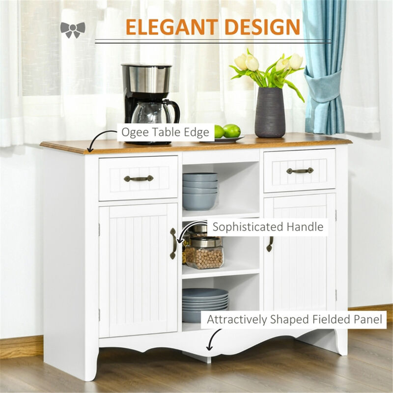 Kitchen Sideboard Storage Cabinet with Shelves for Coffee Bar
