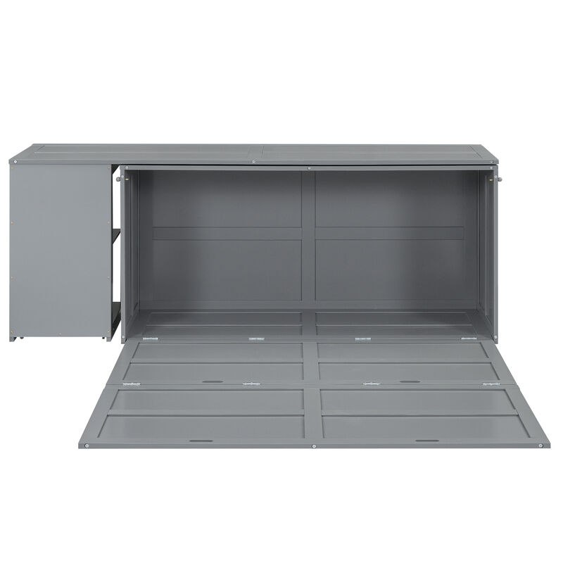 Merax Murphy Bed Cabinet with Storage