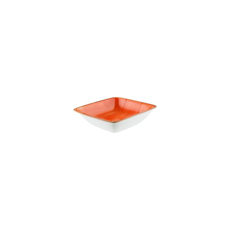 Terracota 7.5" x 6.5" x h:2" 20 oz. Square Terracotta Porcelain Bowl