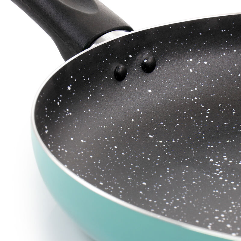 Oster Luneta 11.5 Inch Aluminum Nonstick Frying Pan in Teal