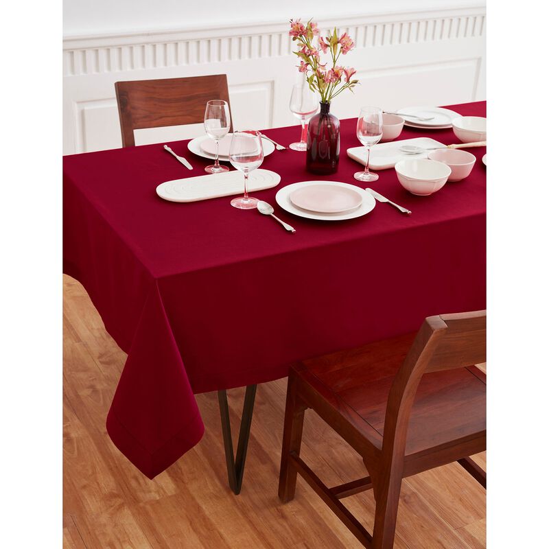 Solino Home Cotton Linen Plain Tablecloth | Dru for Thanksgiving, Christmas
