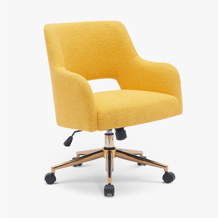 WestinTrends Genevieve Mid-Century Modern Office Accent Chair with Wheels WestinTrends Genevieve Mid-Century Modern Office Accent Chair with Wheels