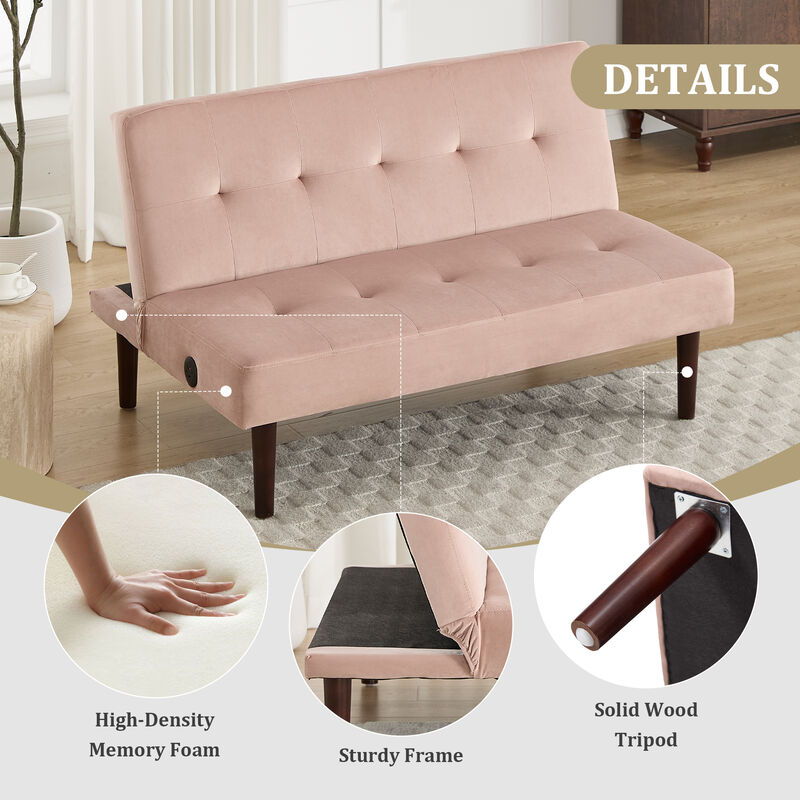 Merax Flannel Fabric Foldable Sofa Recliner Futon