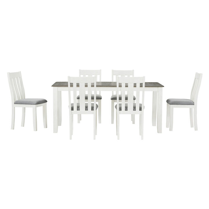 Merax Retro Style 7-Piece Dining Table Set