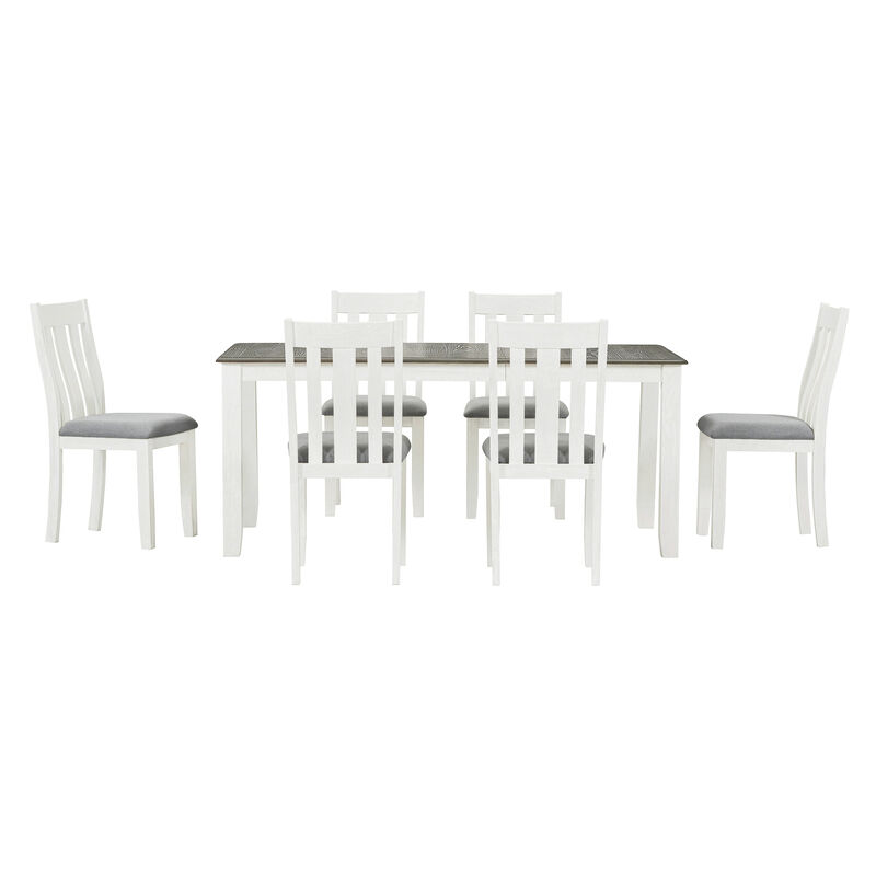 Merax Retro Style 7-Piece Dining Table Set