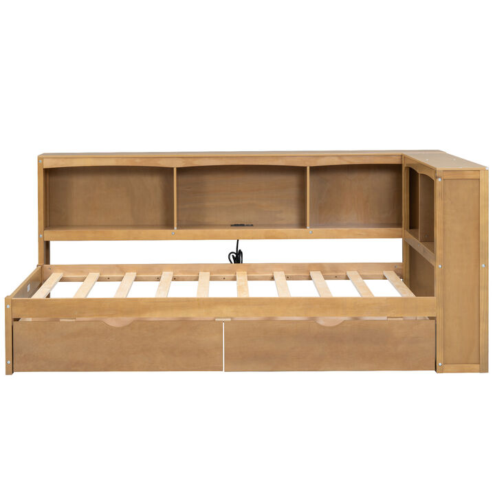 Merax Modern Daybed Bed with Storage and USB Ports