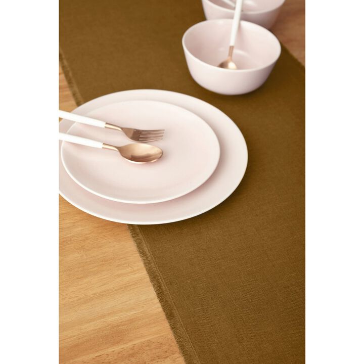 Solino Home 100% Pure Linen Table Runner 14 x 108 Inch | Milan