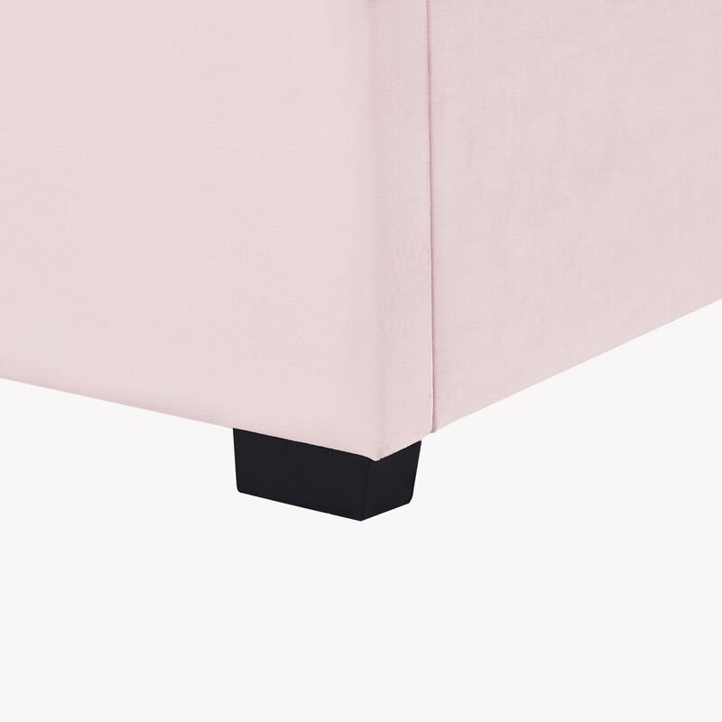 Inspired Home Goldy Velvet Platform Bed