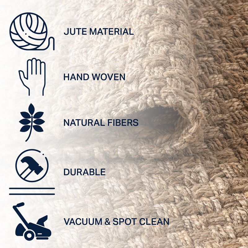 Estera Hand Woven Boucle Chunky Jute Area Rug