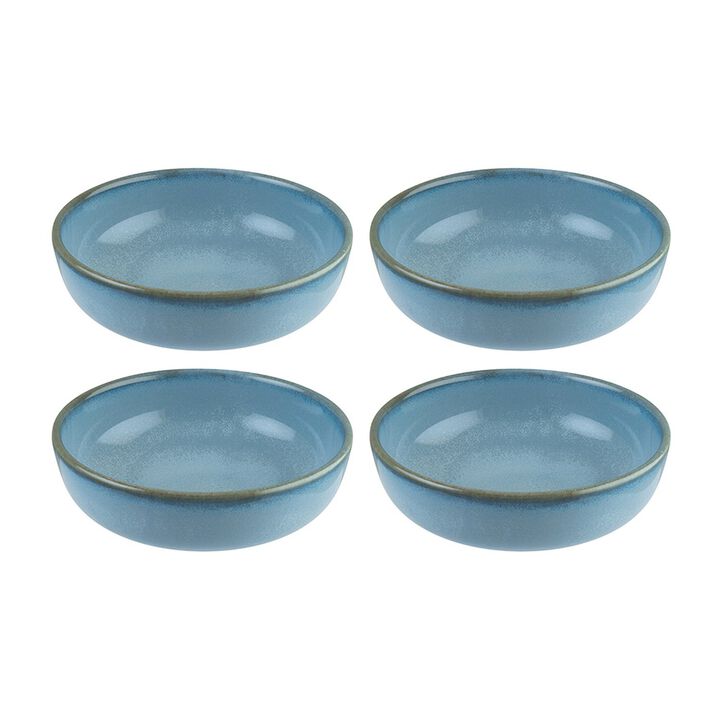 Sky dia.5.5" h:2" 15 oz. Round Blue Porcelain Bowl (Set of 4)
