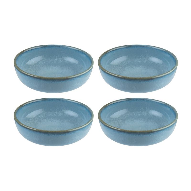 Sky dia.5.5" h:2" 15 oz. Round Blue Porcelain Bowl (Set of 4)