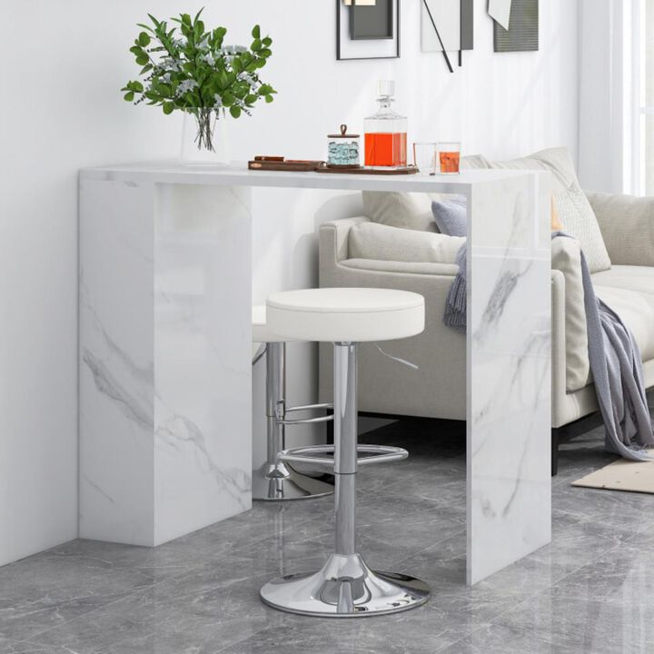 Hivvago 1 PC Round Bar Stool Adjustable Swivel Pub Chair