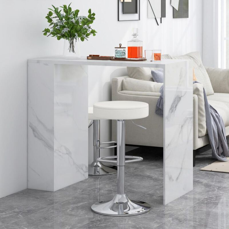 Hivvago 1 PC Round Bar Stool Adjustable Swivel Pub Chair