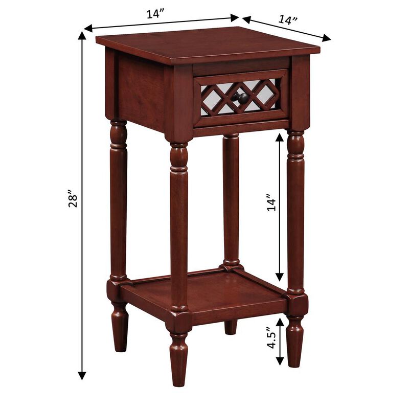 Convience Concept, Inc. French Country Khloe Deluxe, 1 Drawer Accent Table with Shelf
