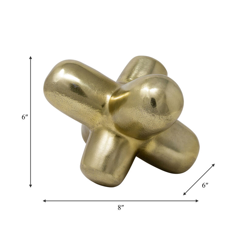 Gold Geometric Orb Sculpture
