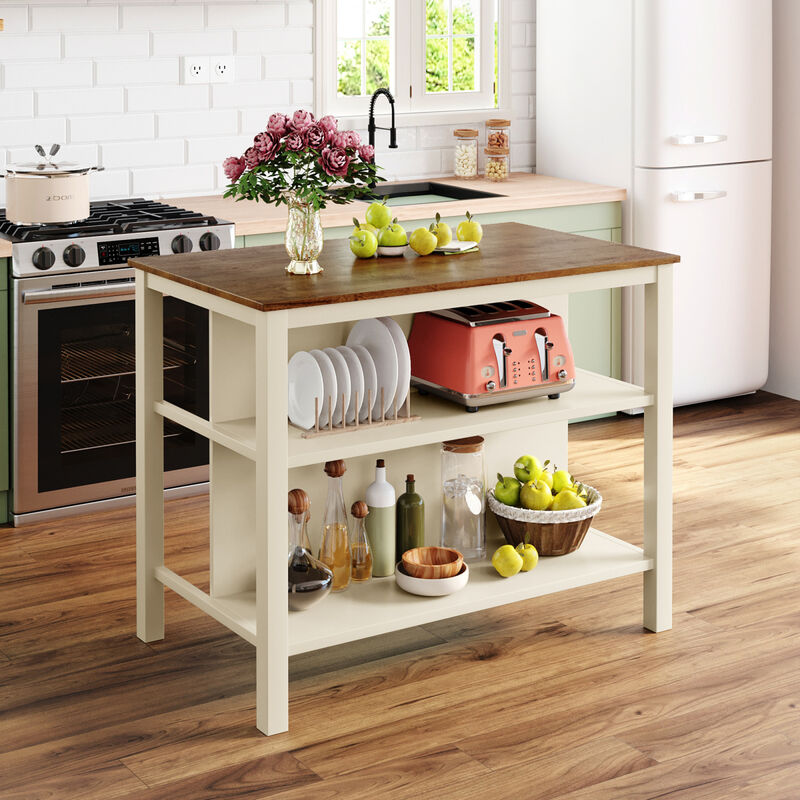 Streamdale Rustic 45" Kitchen Island and Dining Table