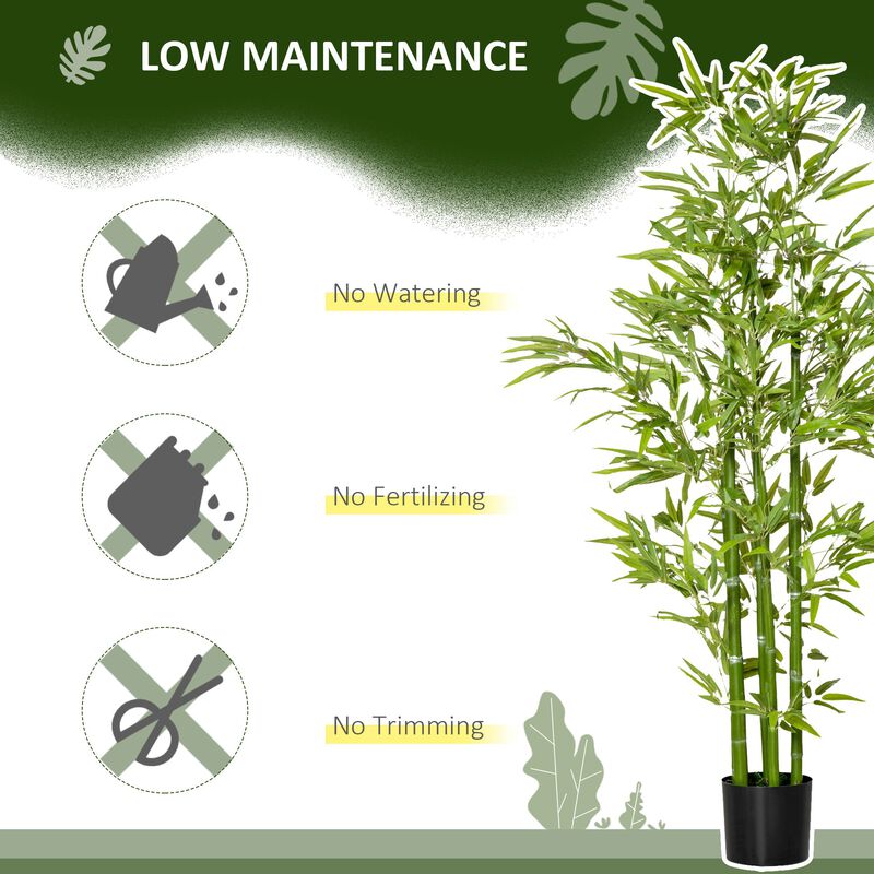 Tall Faux Bamboo: 5ft Artificial Tree for Indoor/Outdoor Decor