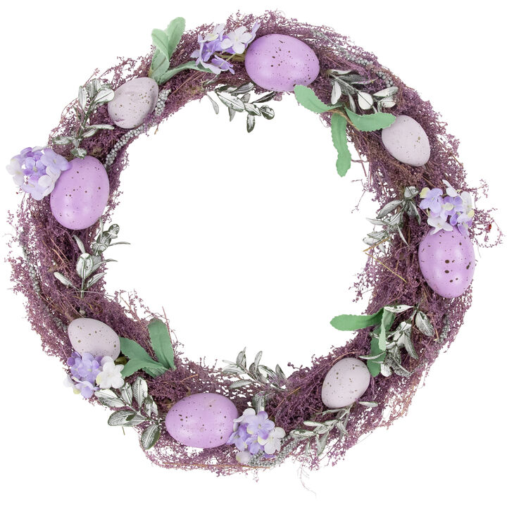 12" Lavender Speckled Egg Easter Twig Wreath