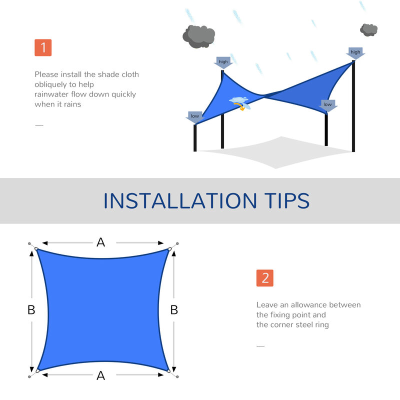 Sun Shade Sail Triangle Rectangle Square Outdoor Patio Canopy UV Top Shelter