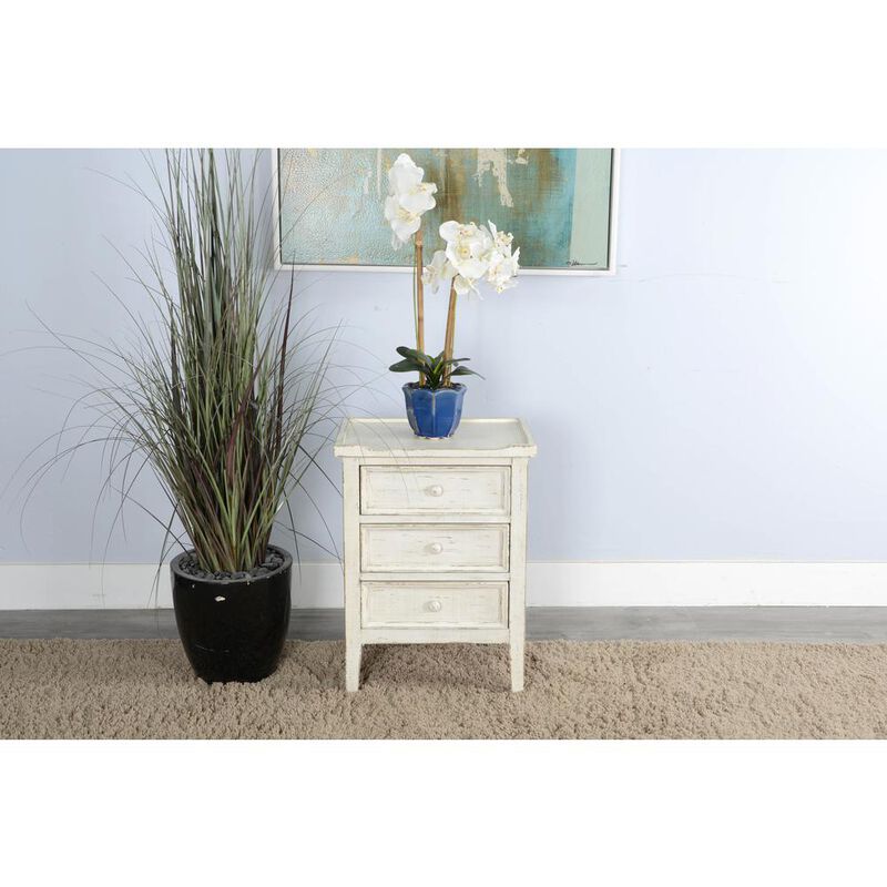 Sunny Designs White Sand End Table