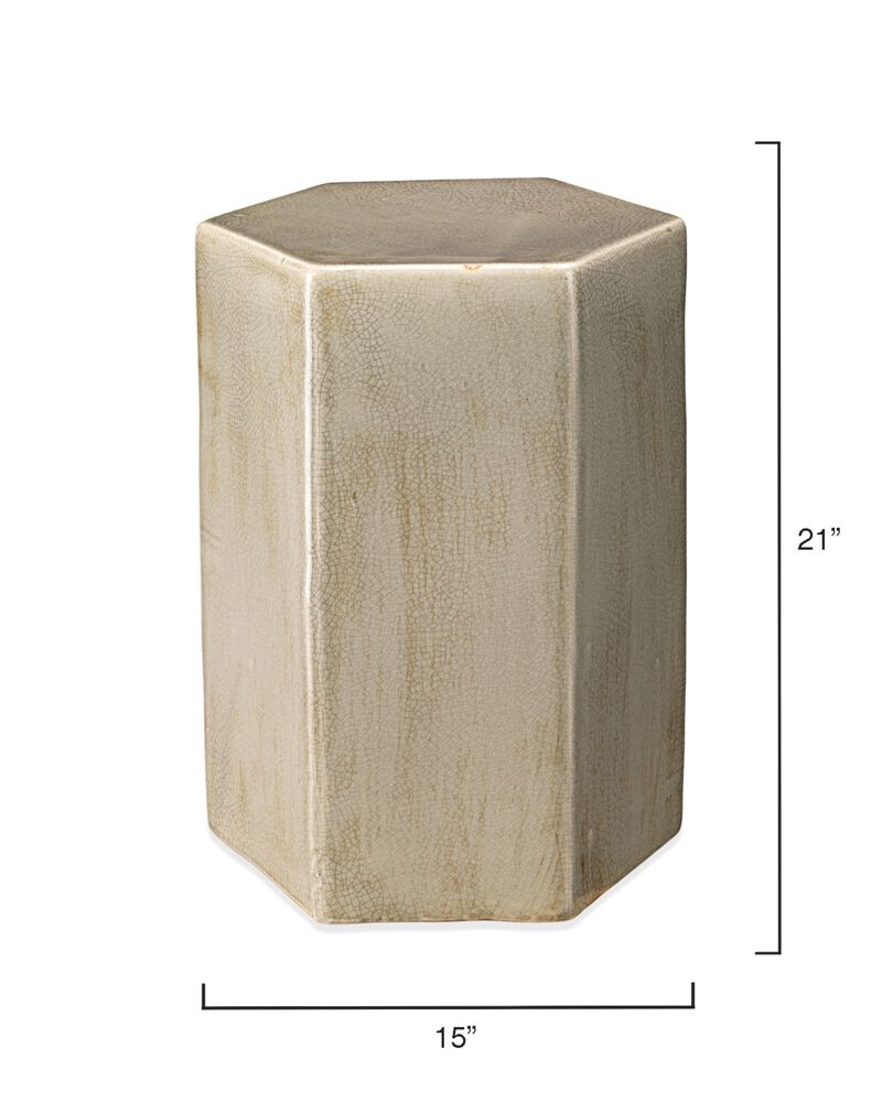 Porto Ceramic Indoor/Outdoor Side Table-Large, Pistachio