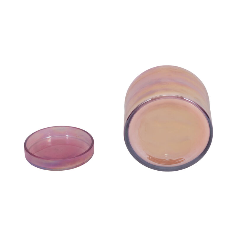 4" 21 Oz Jasmine Luster Lidded Candle, Pink