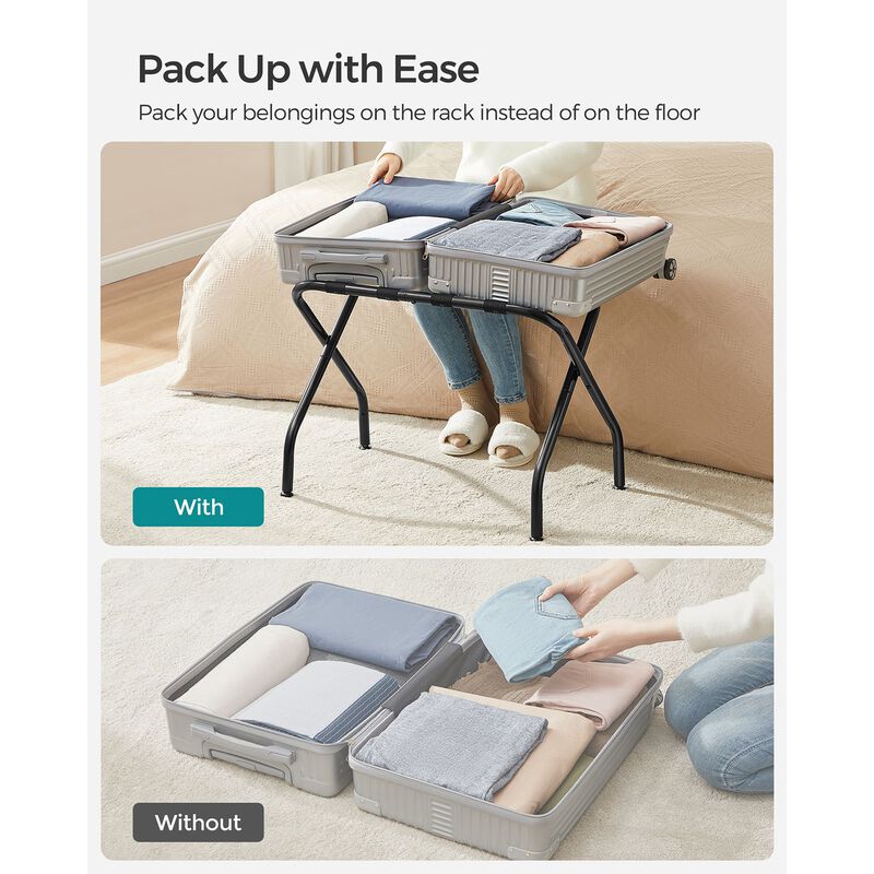 Luggage Rack - Elegant Suitcase Stand for Travel and Guest Room Convenience