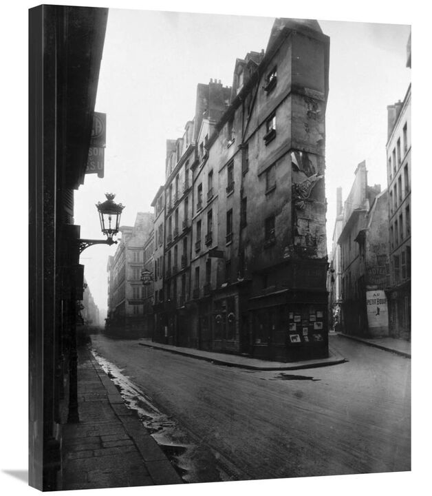 Paris, 1908 - Vieille Cour, 22 rue Quincampoix - Old Courtyard, 22 rue Quincampoix-Canvas Art-24x30