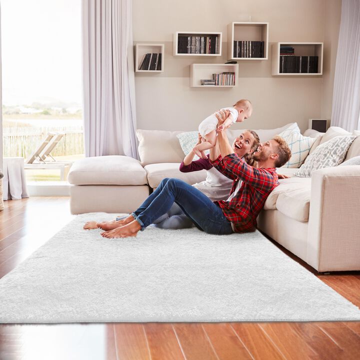 Super Soft Plain Plush Shag Indoor Area Rug