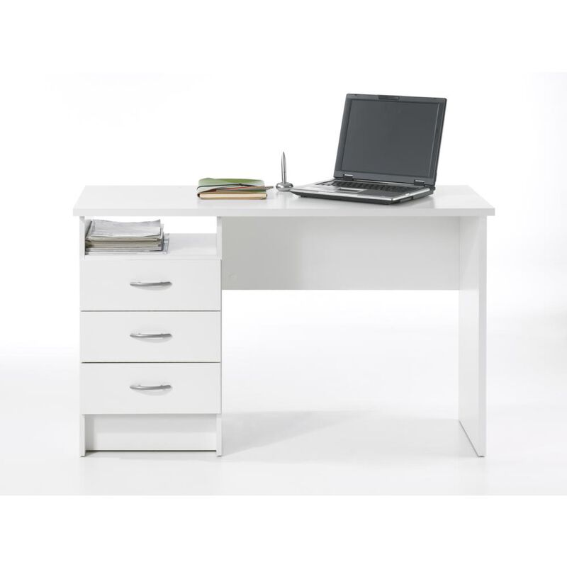 Tvilum Desk with 3 Drawers, White