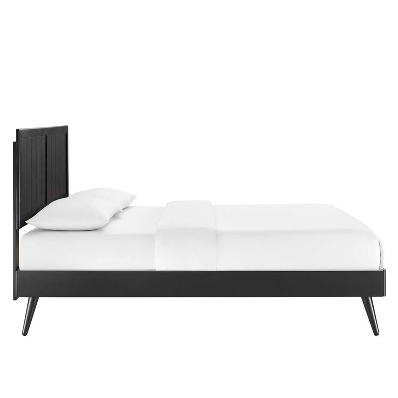 Modway - Alana King Wood Platform Bed with Splayed Legs
