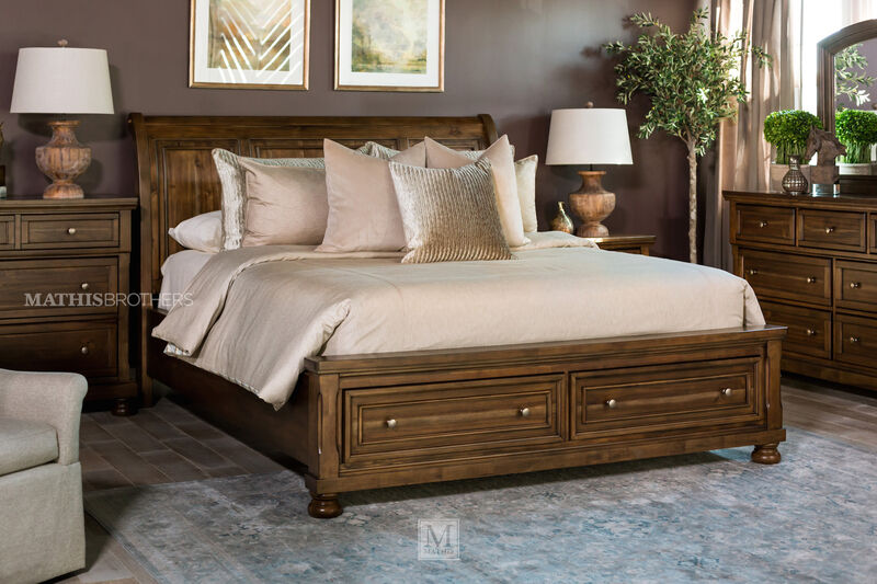 Flynnter Paneled Sleigh Storage Queen Bed