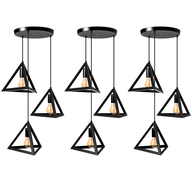 Sset of 3 Triangle Ceiling Lights