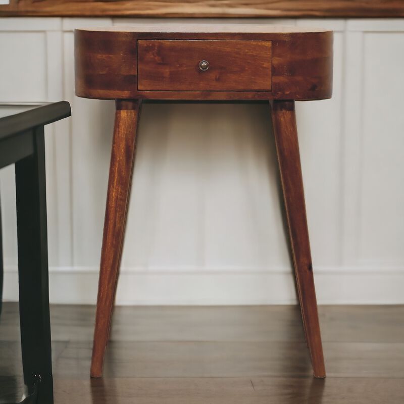 Mini Albion Chestnut  1 Drawer Solid Wood  Console