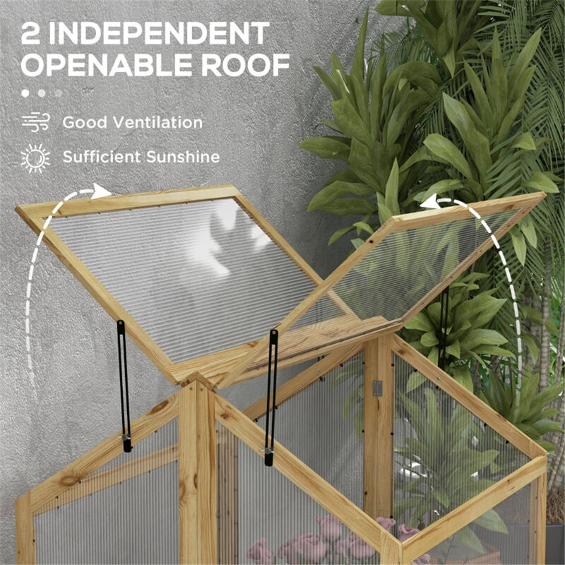 Outdoor Flower Bed Greenhouse for Year-Round Plant Growth