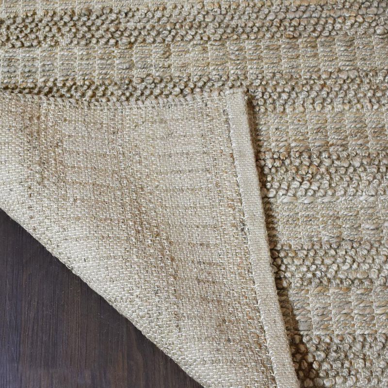 HAND WOVEN JUTE ECO-FRIENDLY Contemporary AREA RUGS  - 8'x10', Rectangle Shape, Beige Color, Contemporary, High Pile, Natural Fiber, Outdoor Indoor Handmade Area Rugs for Living Room (J00047)